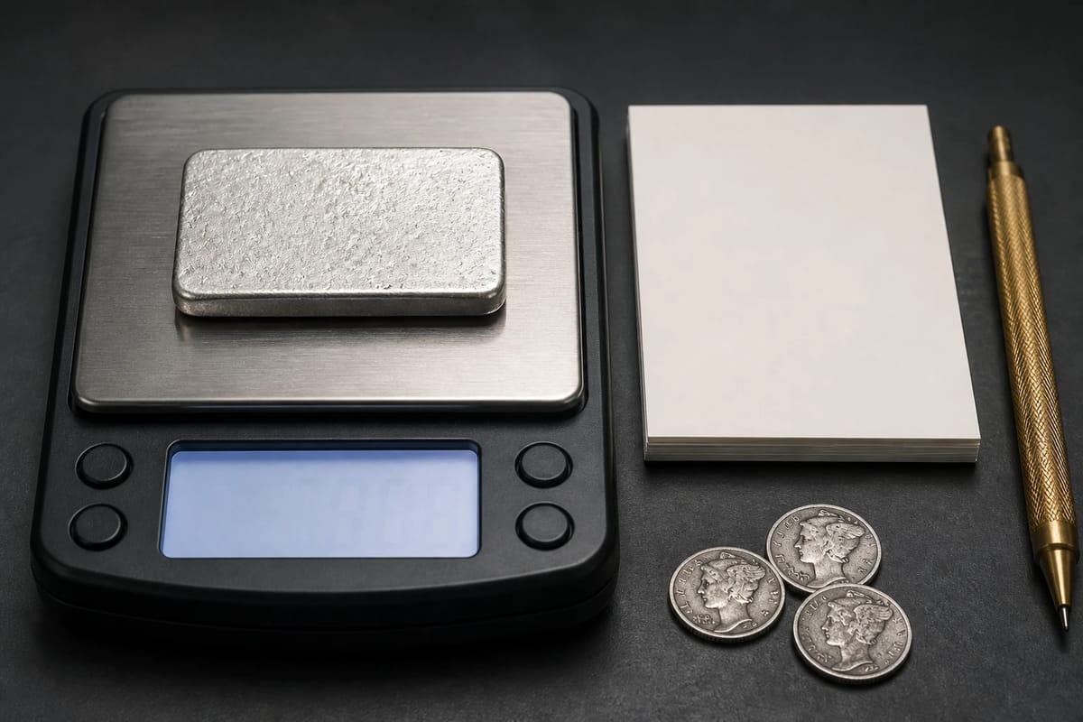 Beginner verification kit: scale and silver