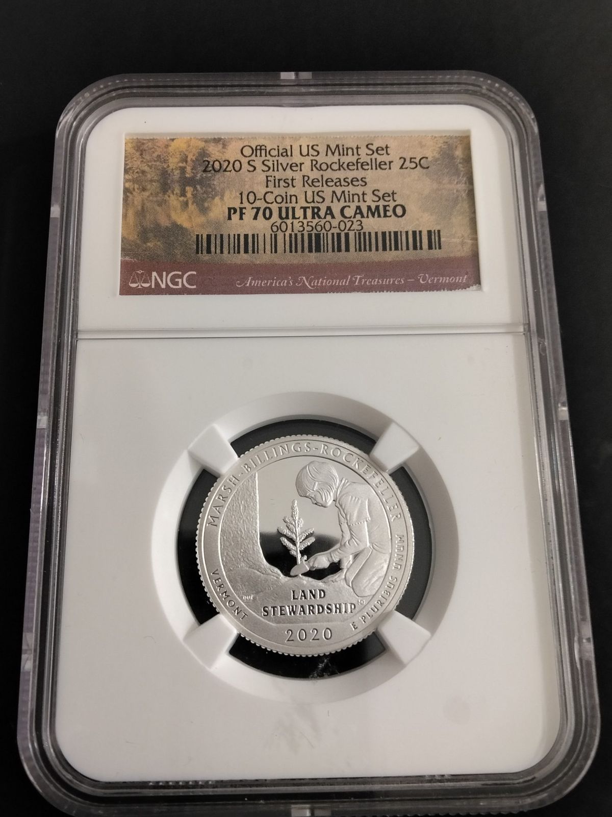 【希少】2020 フランス ゴッホ 記念 銀貨 PF70 UC COA付 Silver 2020-S 25¢ Marsh-Billings-Rockefeller PF70 | PeerMetals