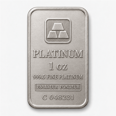 1 oz Platinum Bar obverse