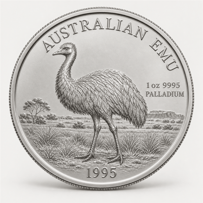 Australian Palladium Emu reverse