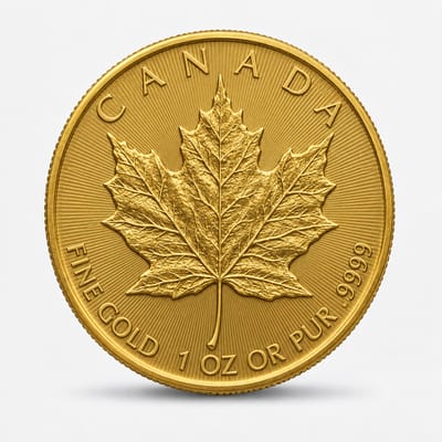 Canadian Gold Maple Leaf reverse
