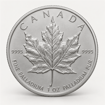 Canadian Palladium Maple Leaf reverse