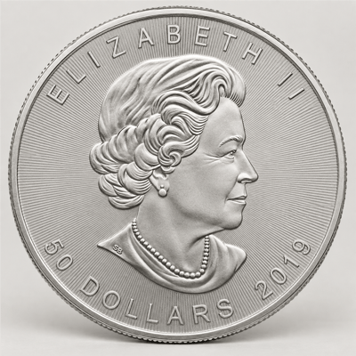 Canadian Platinum Maple Leaf obverse