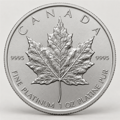 Canadian Platinum Maple Leaf reverse