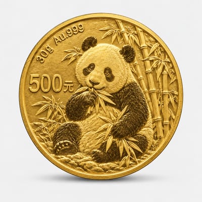 Chinese Gold Panda reverse