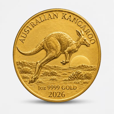 Perth Mint Gold Kangaroo reverse