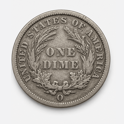 1892-O Barber Dime reverse
