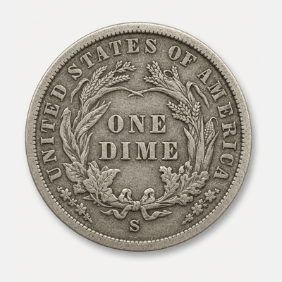 1901-S Barber Dime reverse