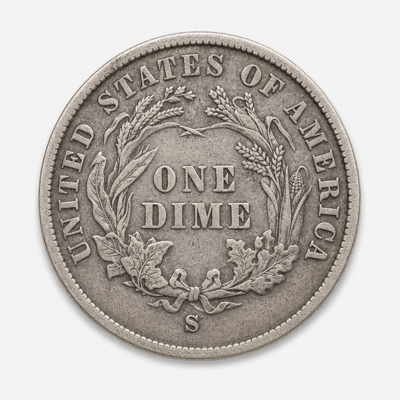 1903-S Barber Dime reverse