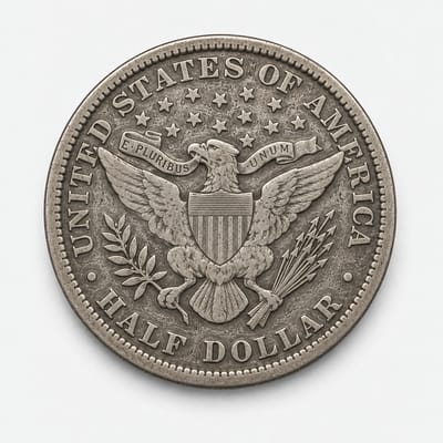 1892-P Barber Half Dollar reverse