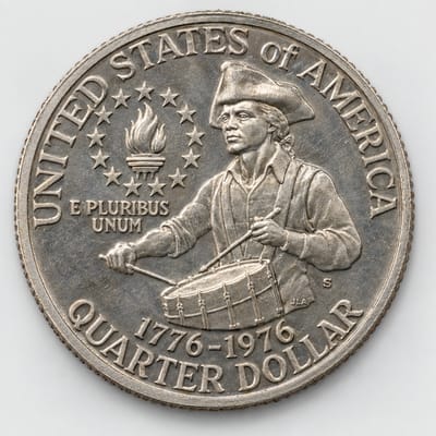 1976-S 40% Silver Bicentennial Quarter reverse