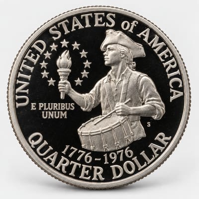 1976-S Proof Bicentennial Quarter reverse