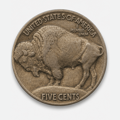 1913 Mound Type Buffalo Nickel reverse