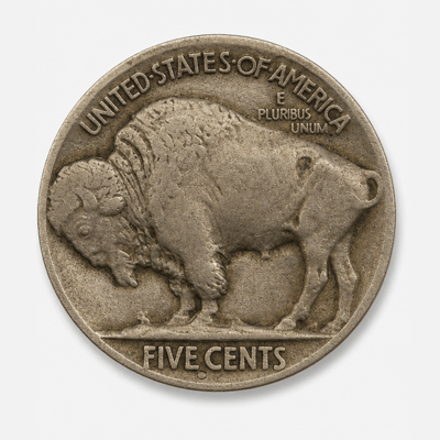 1938-D Buffalo Nickel reverse