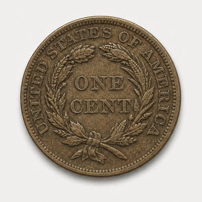 1858 Small Letters Flying Eagle Cent reverse