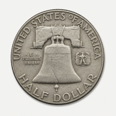 1955 Franklin Half Dollar reverse
