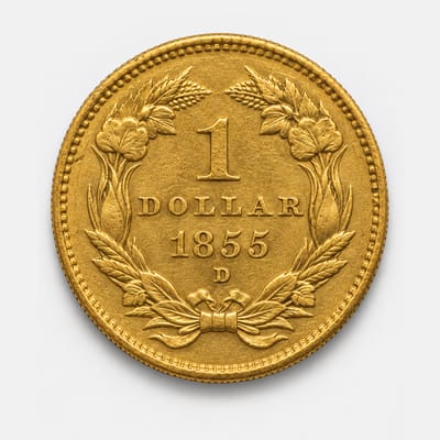 1855-D Type 2 Gold Dollar reverse