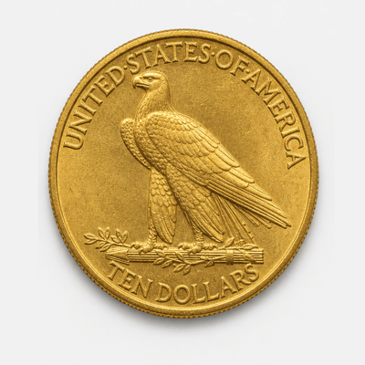 1907 No Periods Indian Head Gold Eagle reverse