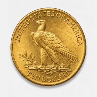1908 No Motto Indian Head Gold Eagle reverse