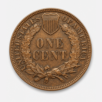 1877 Indian Head Penny reverse