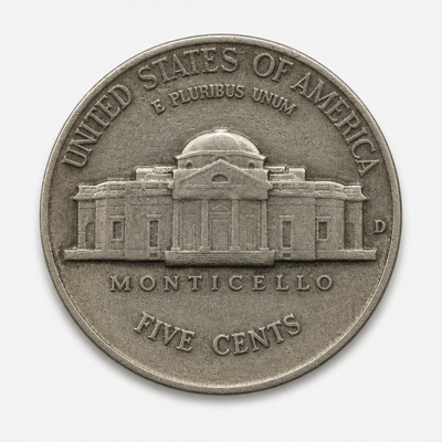 1939-D Jefferson Nickel reverse