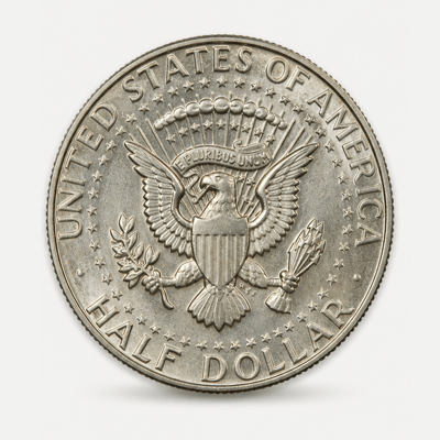 1970-D Kennedy Half Dollar reverse