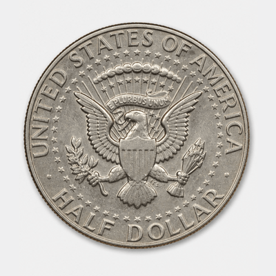 1974-D Doubled Die Obverse Kennedy Half Dollar reverse
