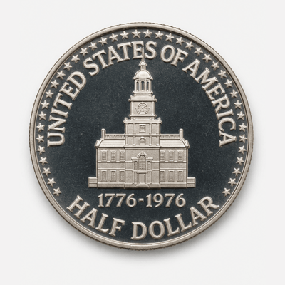 1976-S Bicentennial Kennedy Half Dollar reverse