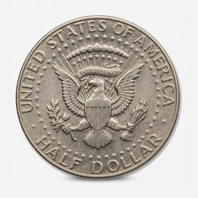 1982-P Kennedy Half Dollar reverse