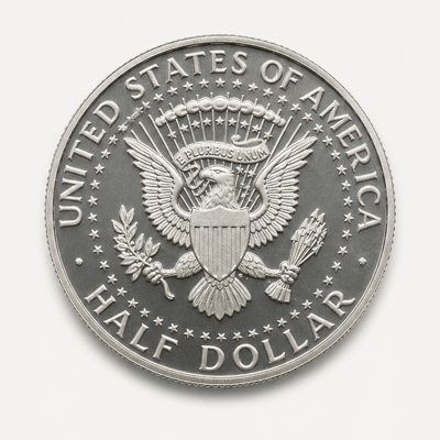 1998-S Kennedy Half Dollar reverse