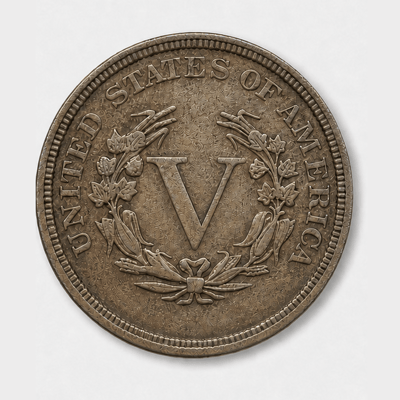 1883 No CENTS Liberty Head Nickel reverse