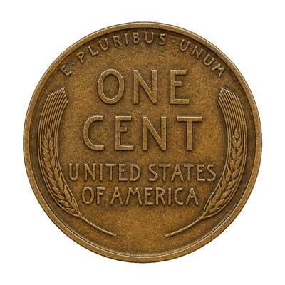 1914-D Lincoln Wheat Penny reverse