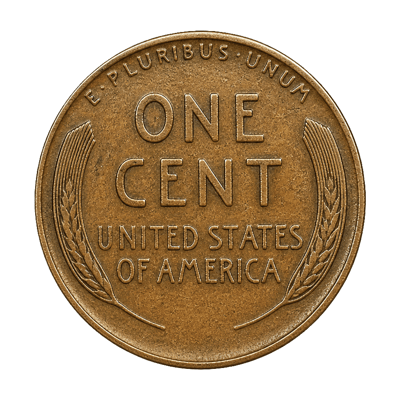 1931-S Lincoln Wheat Penny reverse