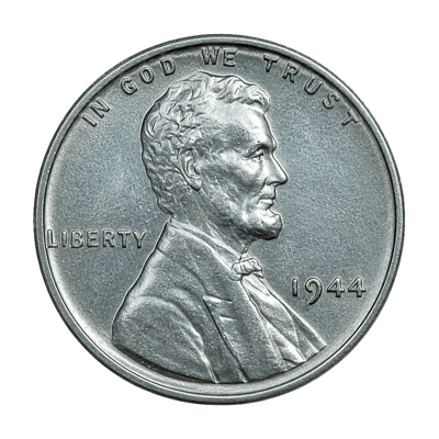 1944 Steel error Lincoln Wheat Penny
