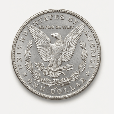 1884-CC Morgan Silver Dollar reverse