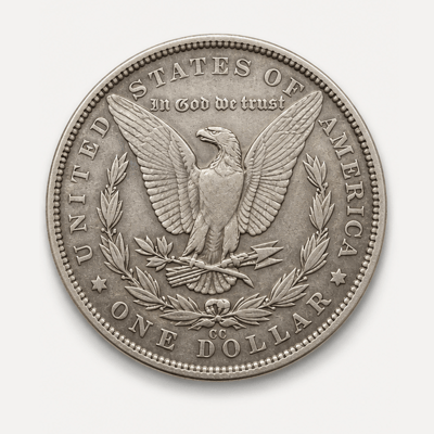 1889-CC Morgan Silver Dollar reverse