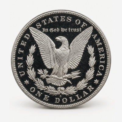 1895 Proof only Morgan Silver Dollar reverse