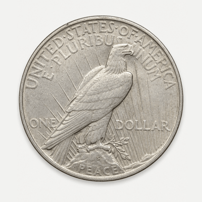 1934-S Peace Dollar reverse