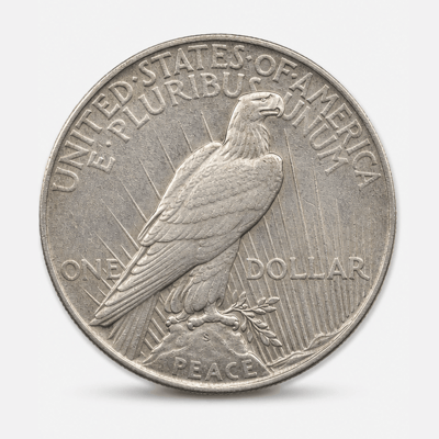 1935-S Peace Dollar reverse