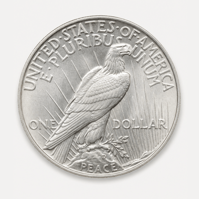 1964-D Peace Dollar reverse