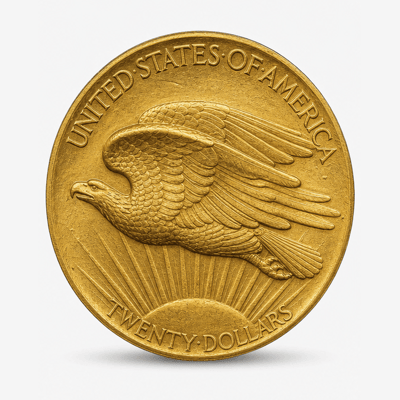 1907 High Relief Saint-Gaudens Double Eagle reverse