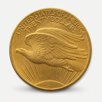 1908 No Motto Saint-Gaudens Double Eagle reverse
