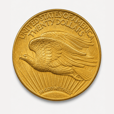 1921 Saint-Gaudens Double Eagle reverse