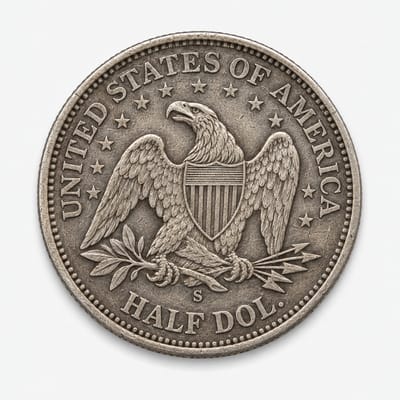 1878-S Seated Liberty Half Dollar reverse