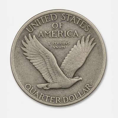 1916 Type 1 Standing Liberty Quarter reverse