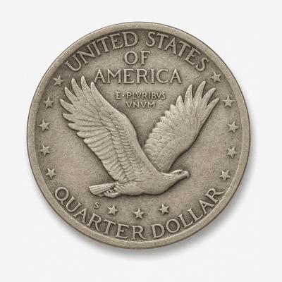 1919-S Standing Liberty Quarter reverse