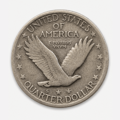 1923-S Standing Liberty Quarter reverse