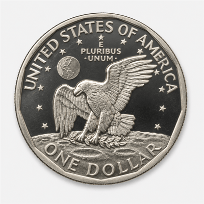 1981-S Type 2 - Clear S - Proof Susan B. Anthony Dollar reverse