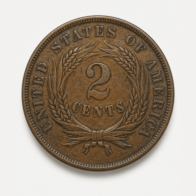 1864 Large Motto Two-Cent Piece reverse
