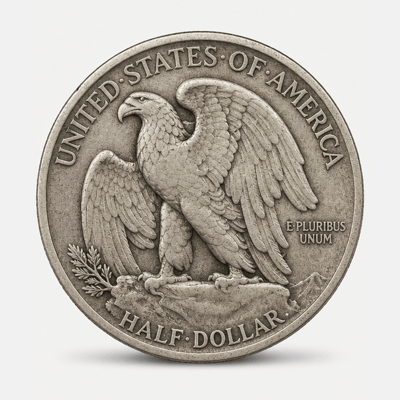 1916 Walking Liberty Half Dollar reverse
